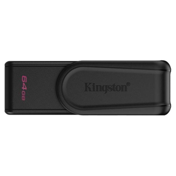 Memoria USB 64GB Kingston Data Traveler Exodia S 3.2 GEN 1 con Tapa Giratoria USB-A – Negro