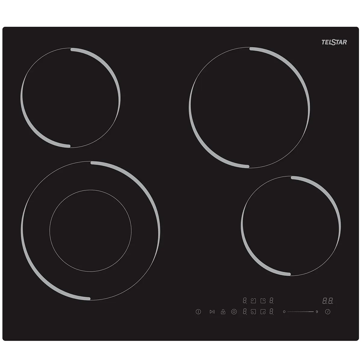 Plantilla Eléctrica Empotrable Telstar 4 Quemadores Vitro TVE030220MD
