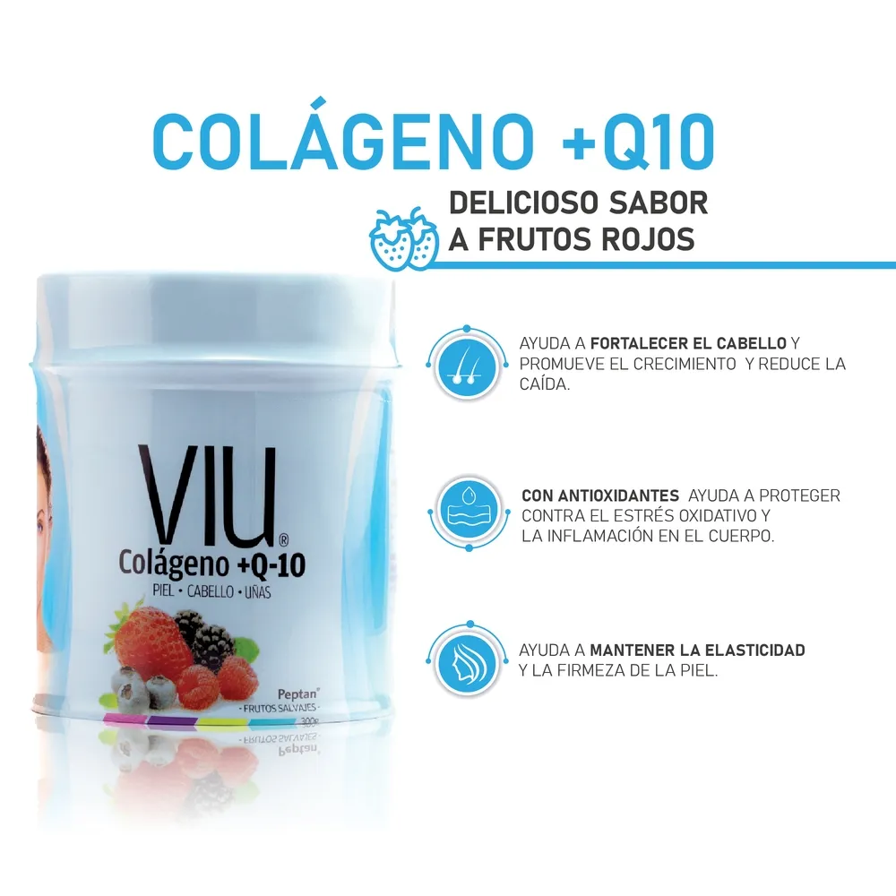 Colágeno hidrolizado VIU Coenzima Q10 - 300 g