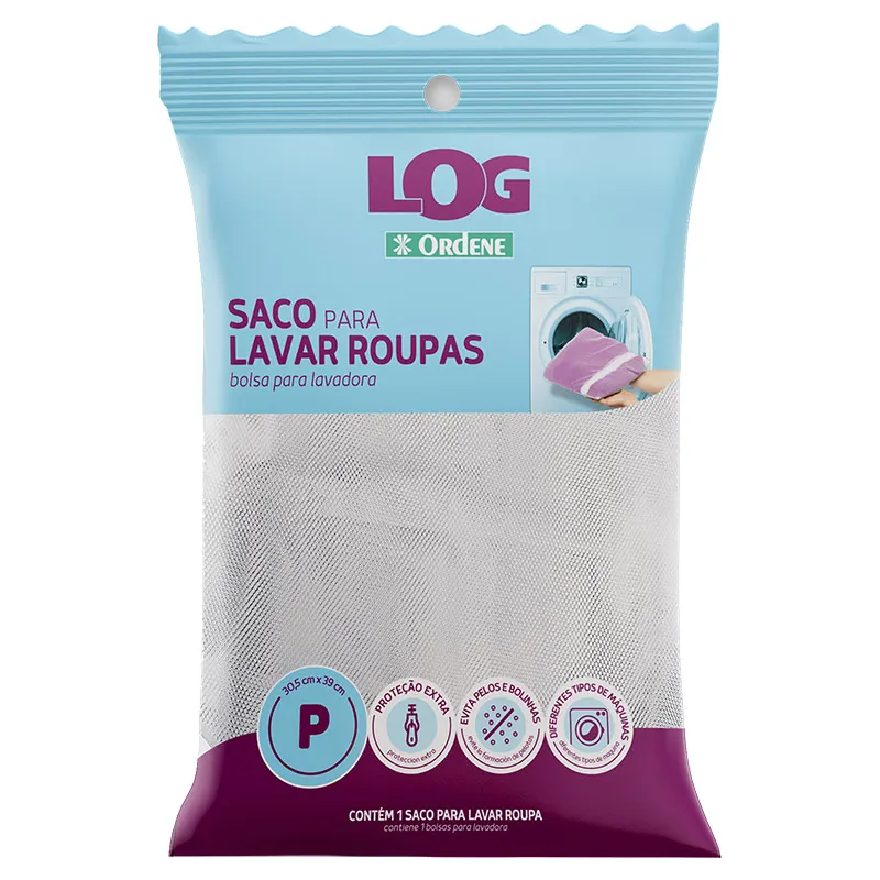 Saco para lavadora plástico 39 x 30,5 cm Log