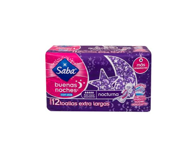 Toallas Saba buenas noches extra largas con alas 12 toallas