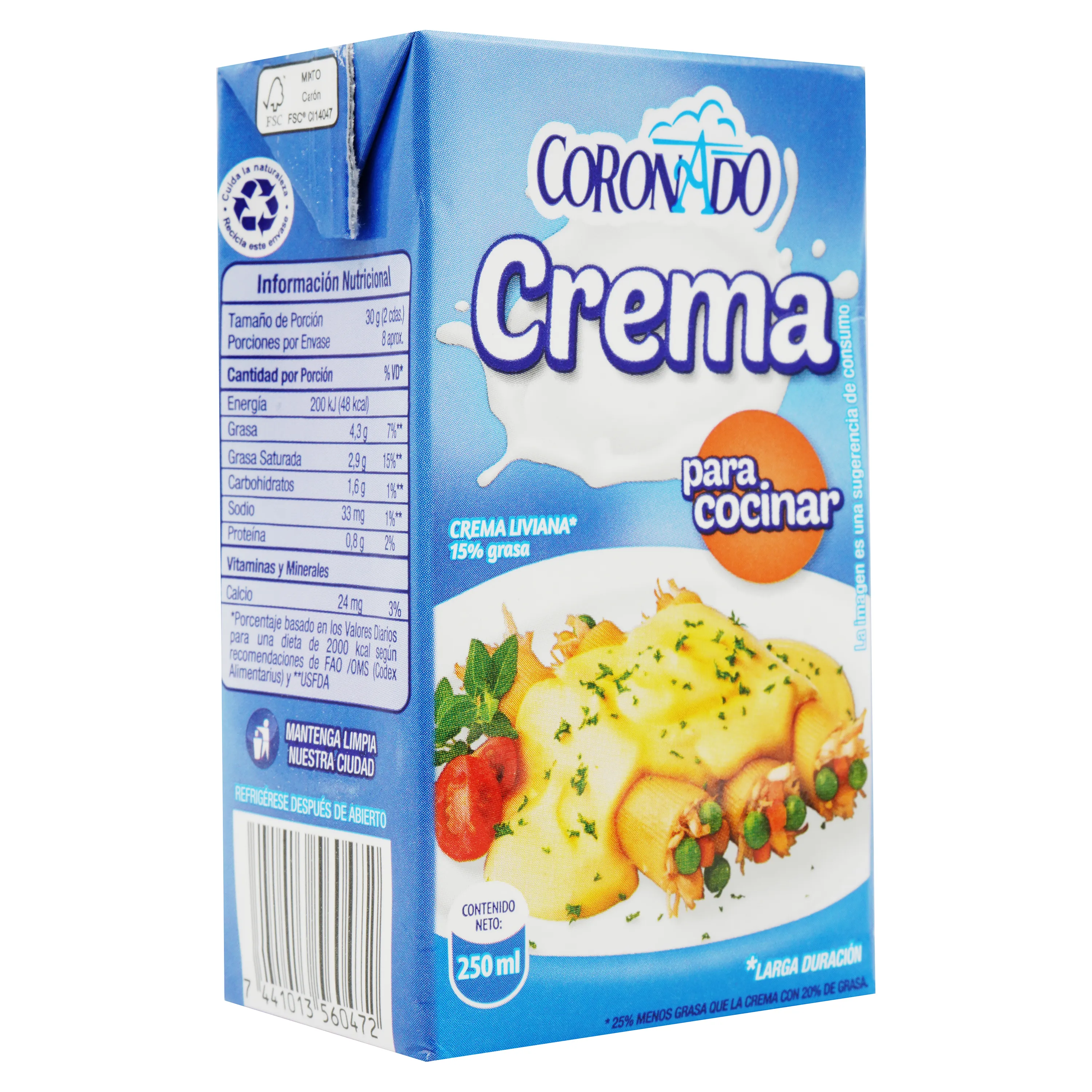 Crema Coronado para cocinar - 250 ml