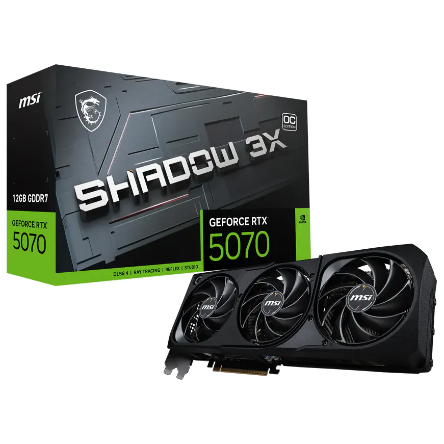 TARJETA DE VIDEO RTX 5070 12GB MSI SHADOW 3X OC