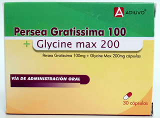 Persea Gratissima+Glycine Max Adiuvo, 100/200 mg, 30 capsulas