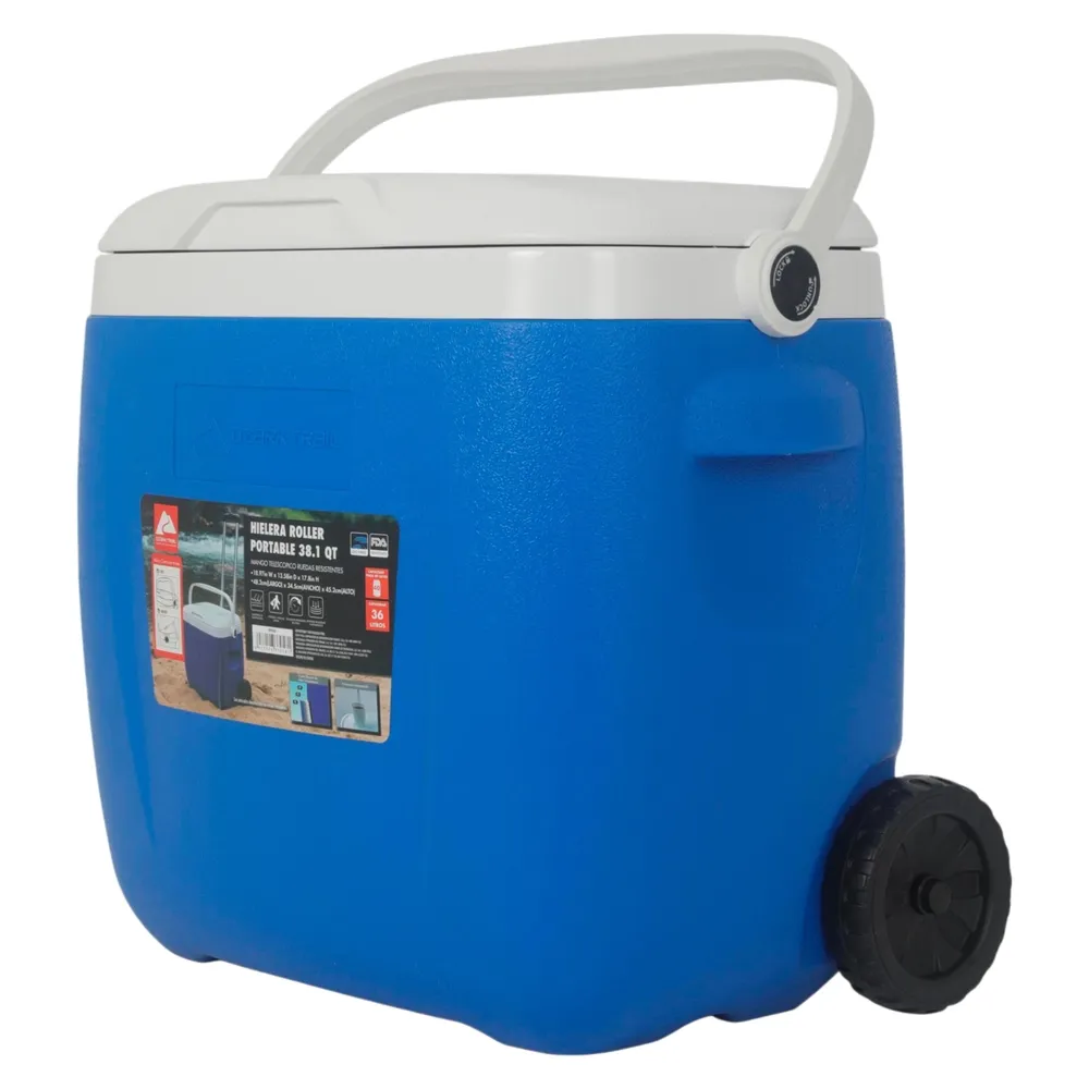 Hielera con ruedas Ozark Trail con capacidad de 38.1 qt