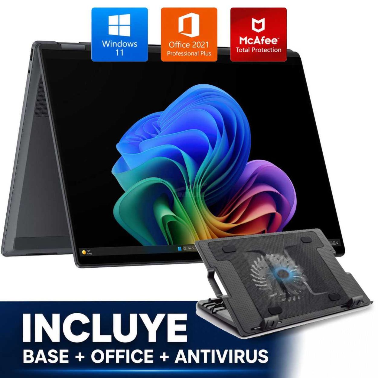 COMBO LAPTOP HP OMNIBOOK X FLIP 16-AS0023DX – CORE ULTRA 7-256V – 16GB – 1TB-SSD – 16″TOUCH – W11