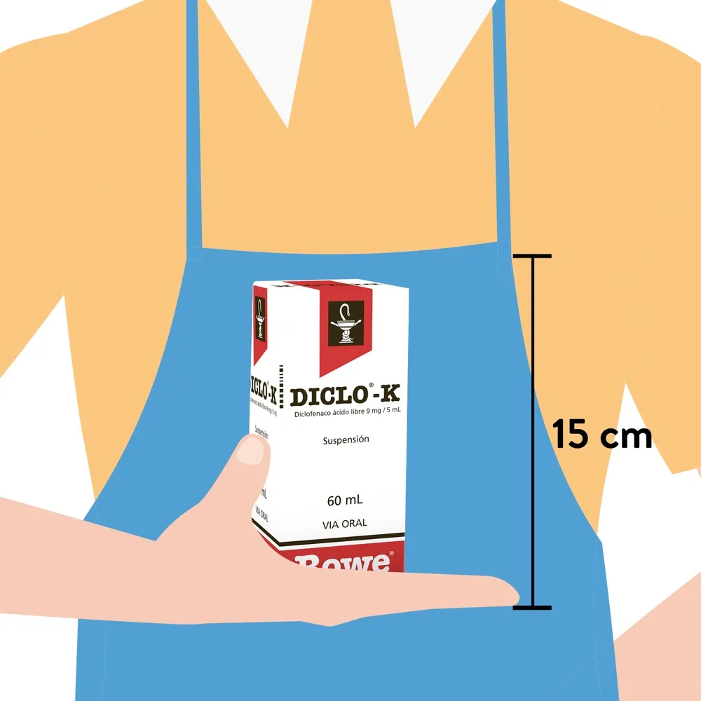 Suspensión oral Rowe diclo K - 120 ml