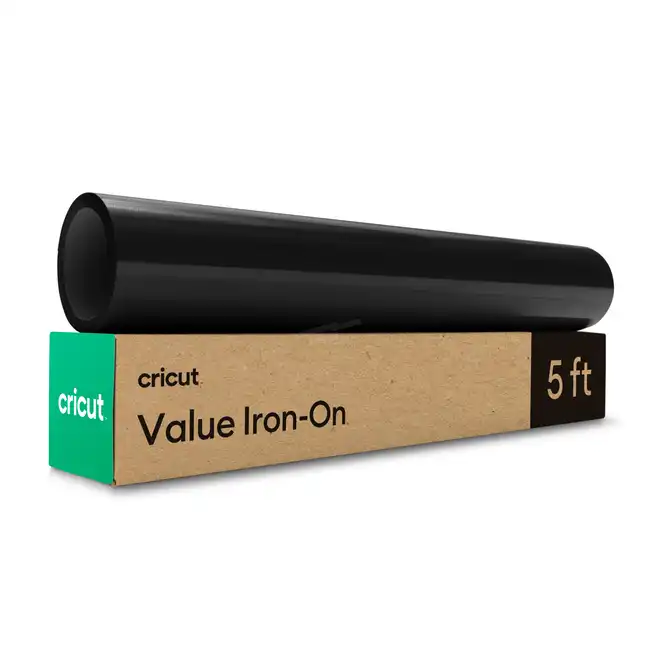 Vinil textil Cricut Value Iron-On negro 12” x 5 ft
