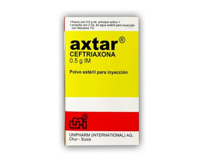 Axtar Ceftriaxona 0.5 g, IM tripack
