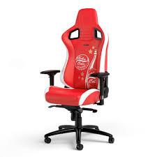 SILLA GAMING NOBLECHAIRS EPIC EDICIÓN FALLOUT NUKA COLA CUERO SINTÉTICO NBL-PU-FNC-001 ROJO