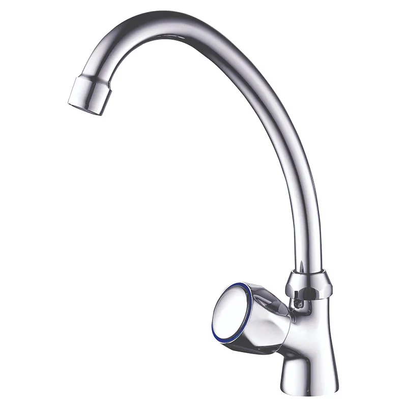 Grifo de cocina monomando cuello alto cromado