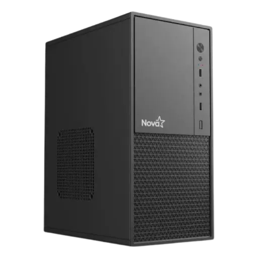 CASE NOVA CM09Z9RA001C MINI TOWER VENTILADOR 1 DE 80 MM CON PANEL FRONTAL SIN FUENTE DE PODER