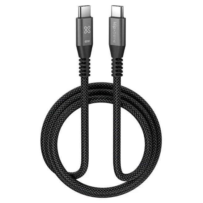 Cable USB Klip Xtreme KAC-250-3FT | USB-C a USB-C | 1.0m | Trenzado