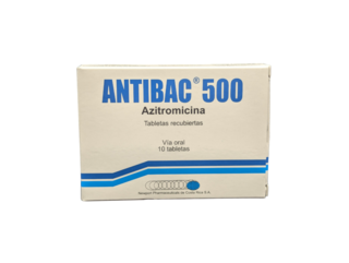 Antibac, 500 mg, 1 de 10 tabletas recubi