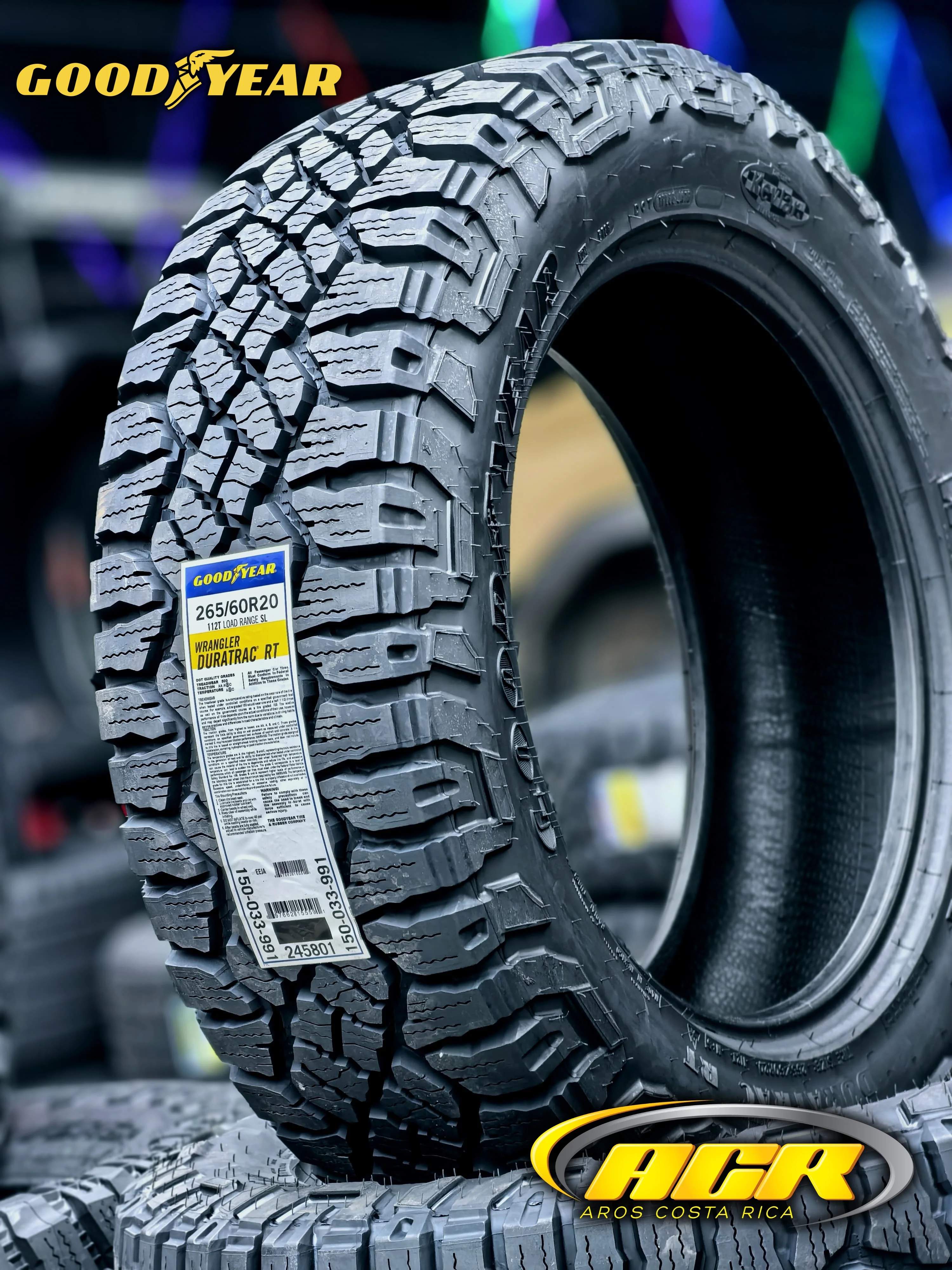 265/60R20 Goodyear Wrangler Duratrac RT (Kevlar)