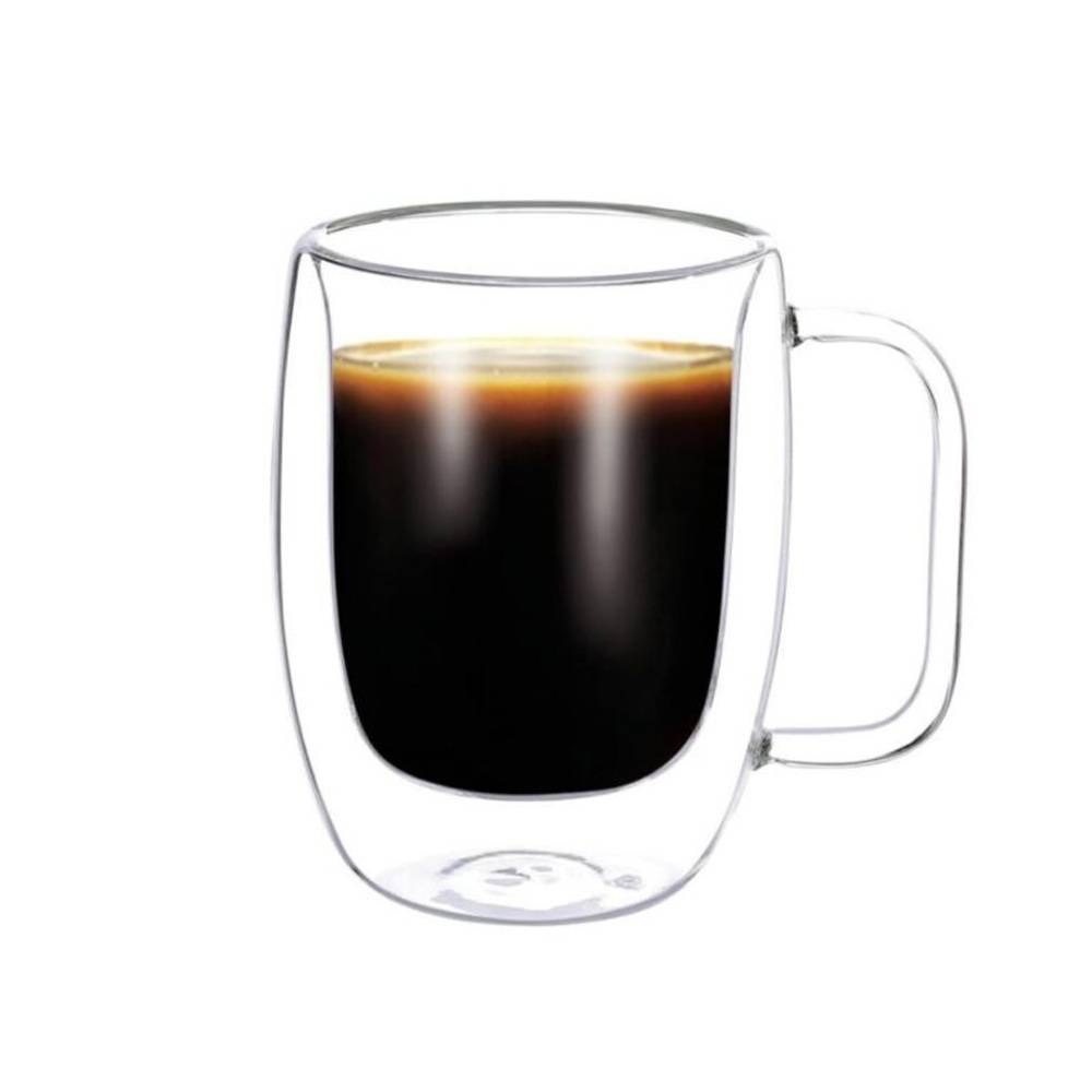 Taza de vidrio para espresso 200 ml 2 piezas