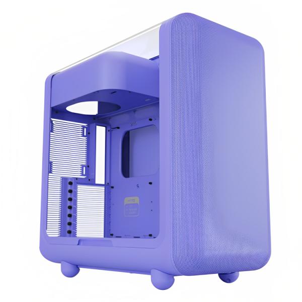 CASE HYTE X50 MID TOWER SIN VENTILACIÓN INCLUIDA CON PANEL LATERAL CS-HYTE-X50G-TM MORADO