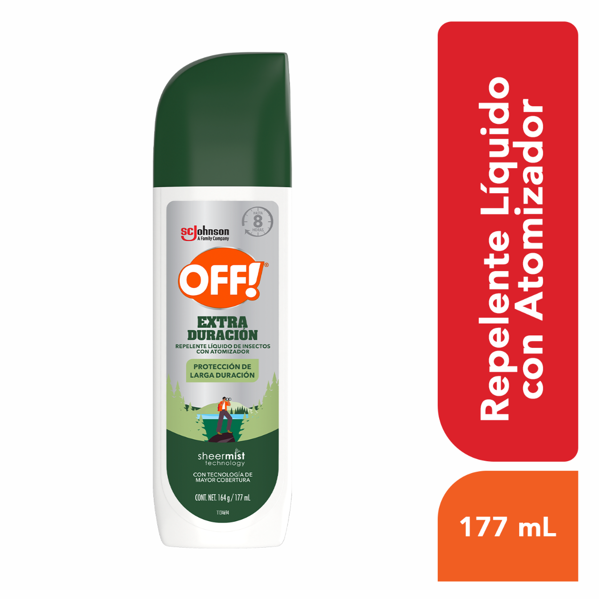 REPELENTE AEROSOL OFF EXT DURACION 177 ML