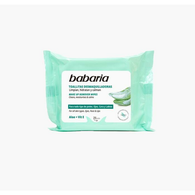 Babaria Toallitas faciales desmaquilladoras Aloe Vera 25 unidades