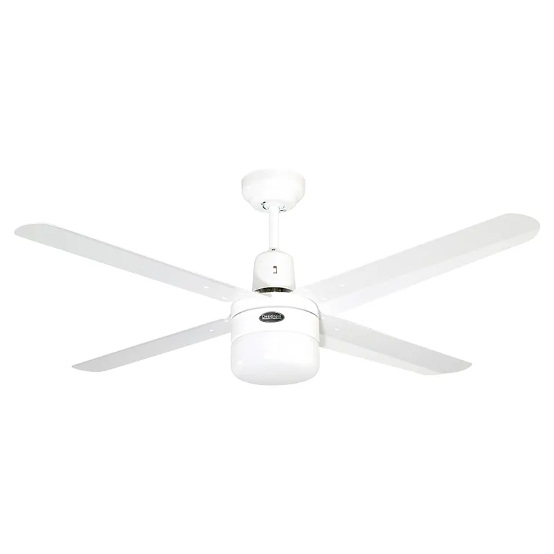 Ventilador techo 48" 4 aspas 1 luz blanco designers lighting