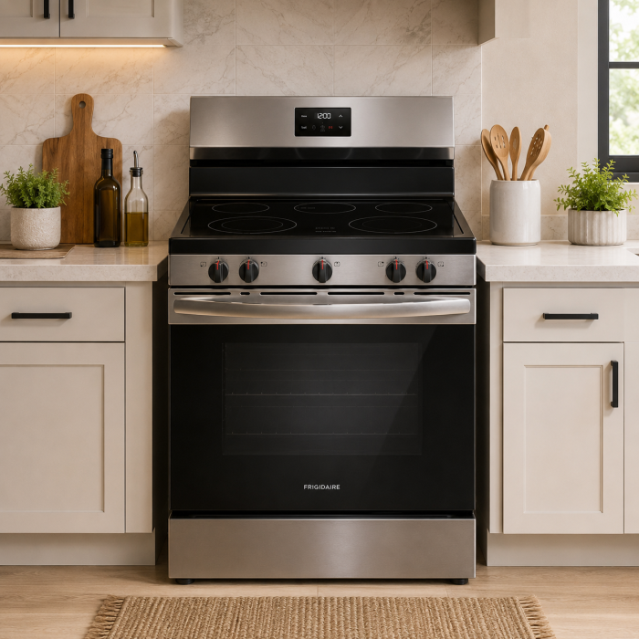 COCINA ELECTRICA VITROCERAMICA 30 5 QUEMADORES INOXIDABLE FRIGIDAIRE