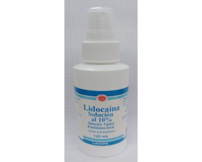 Lidocaina Spray,120 ml, Lacofa, Solucion al 10%