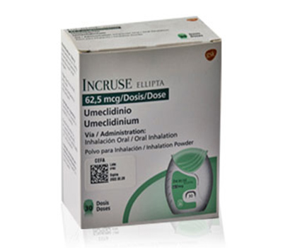 INCRUSE ELLIPTA 62.5 mcg INHALADOR ORAL