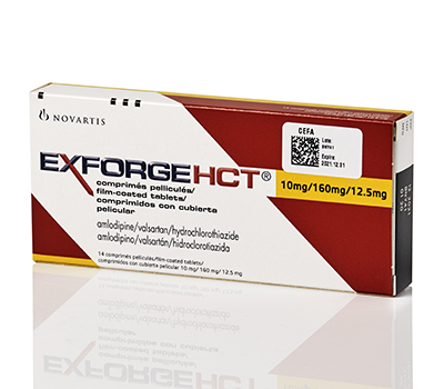 EXFORGE HCT 10/160/12.5MG TABLETAS VIA ORAL X14