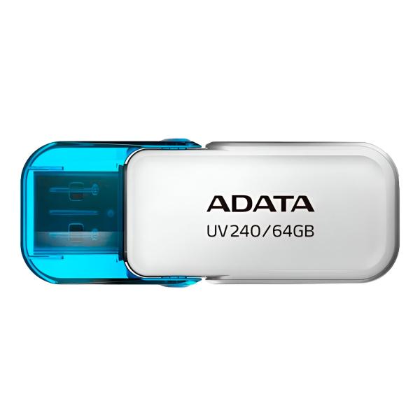 Memoria USB 64GB Adata AUV240 2.0 USB-A – Blanco / Azul