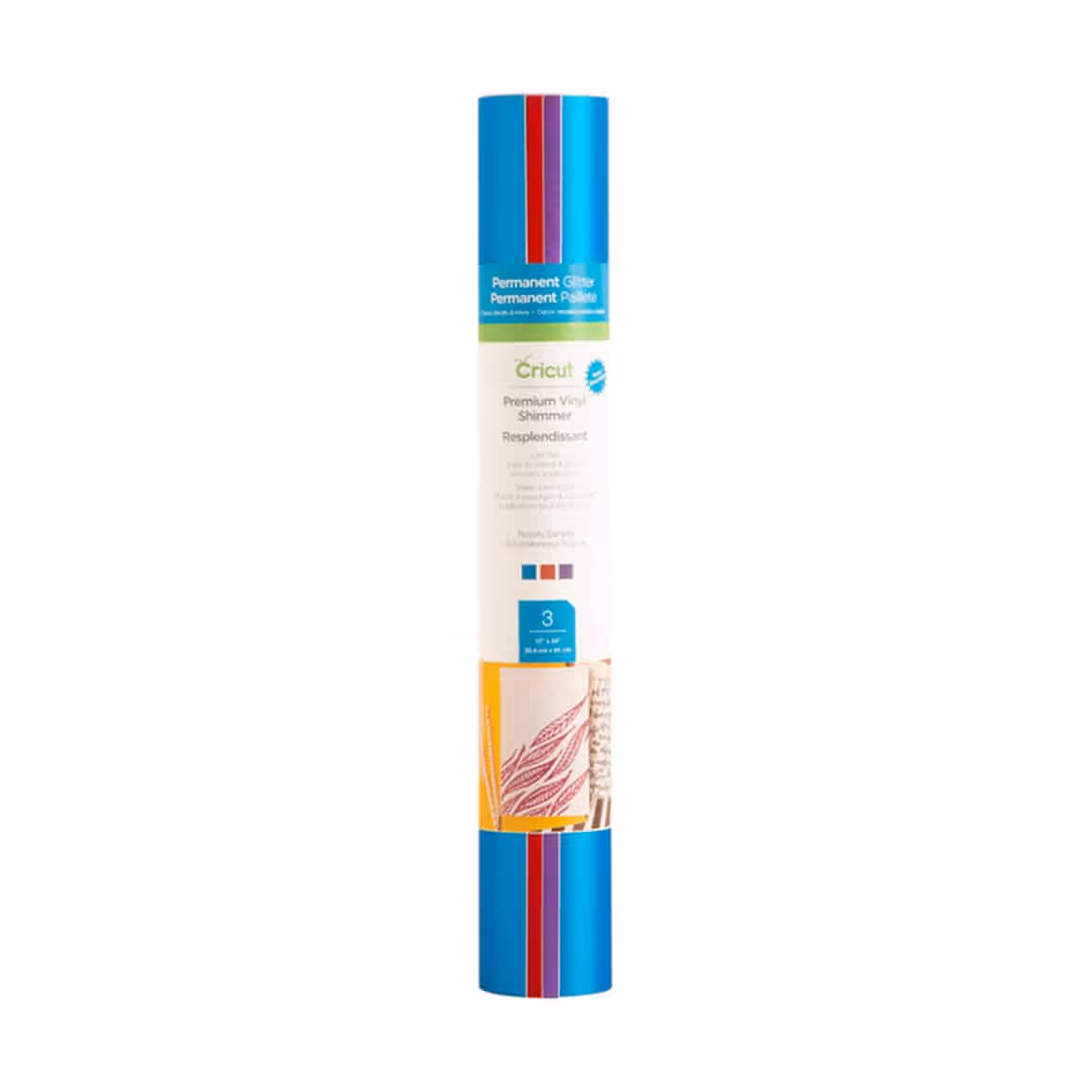 CRICUT VINIL HOJA PREMIUM SAMPLER SHIMMER – ROYALTY – 3 HOJAS