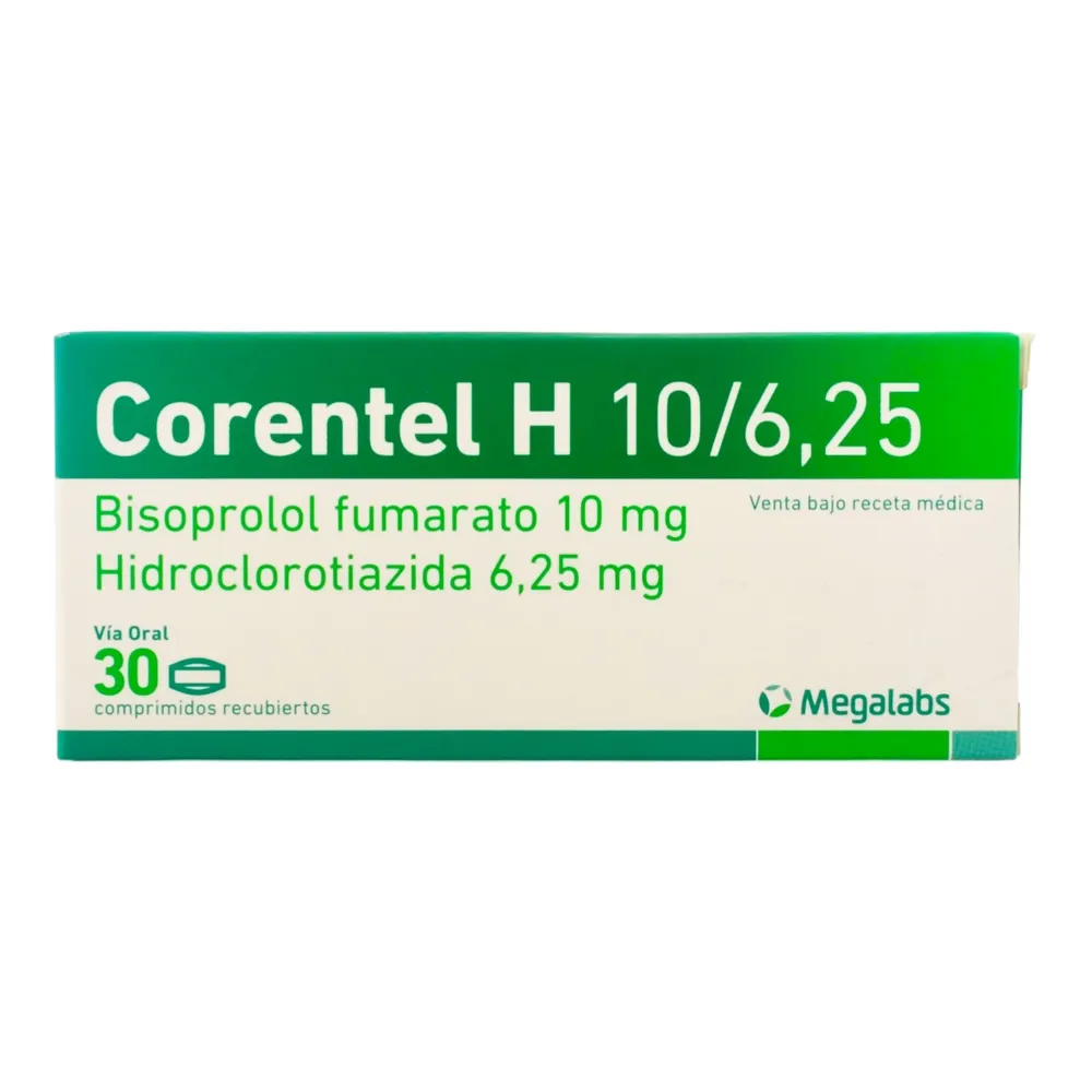 Corentel h 10/6.25mg 30 Comprimidos