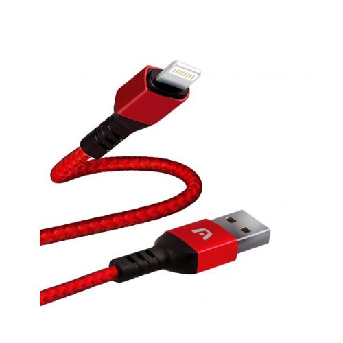 Cable USB-A a Lightning Argom DuraForm Rojo ARG-CB-0023RD
