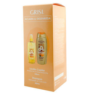 Grisi Shampoo Manzanilla Gold 400 ml + Locion Capilar ExtraAclarante 250 ml