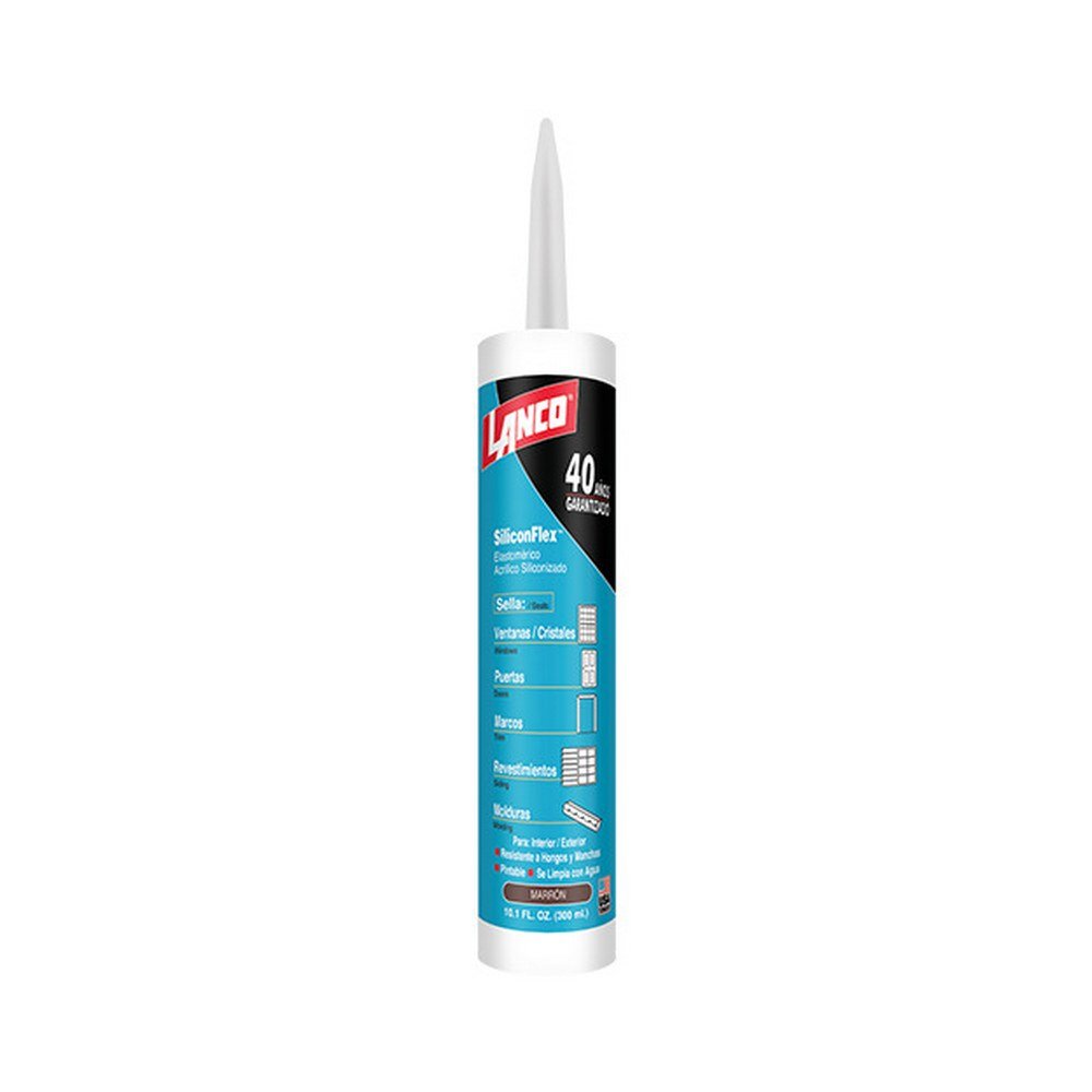 Sellador acrilico siliconizado 300 ml (10.1 oz) cafe siliconflex lanco