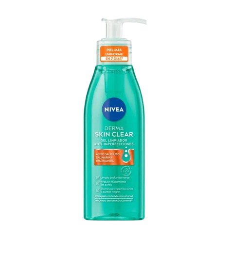 NIVEA LIMPIADOR GEL ANTI-IMPERFECCIONES DERMA SKIN CLEAR 150ML