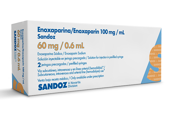 ENOXAPARINA PRECARGADA 60MG/0.6MLX2 INYECTABLES
