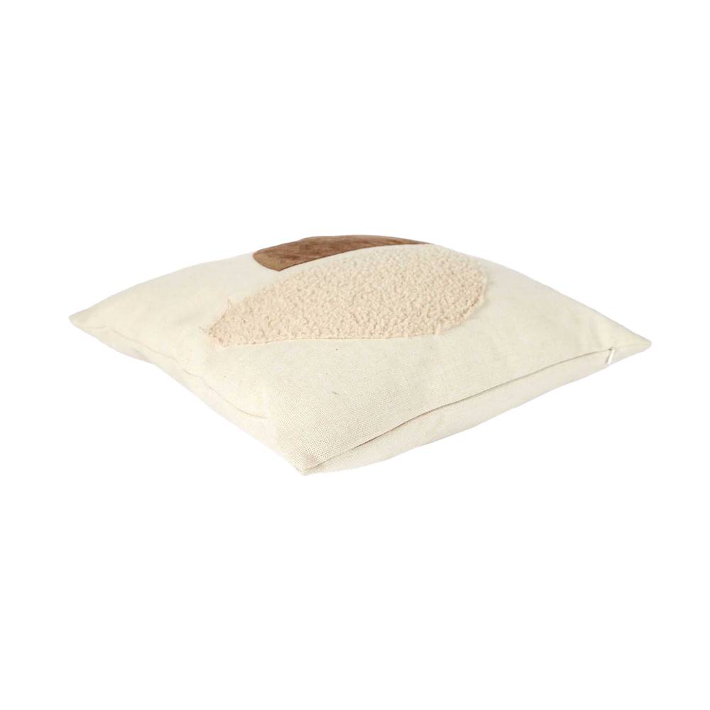 Cojin decorativo de poliester-algodón 40x40 cm beige-gris
