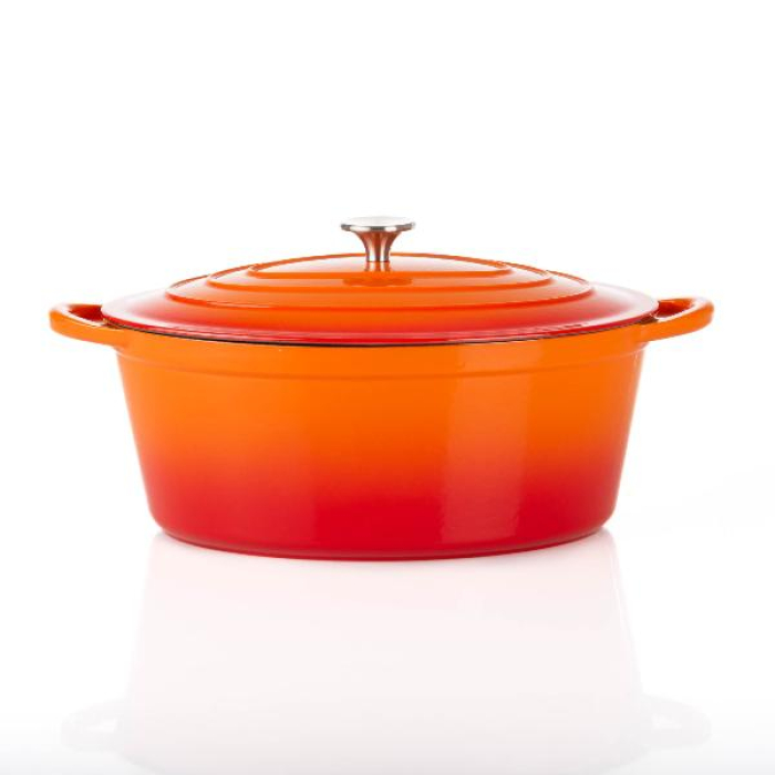 OLLA OVAL ESMALTADA 7L NARANJA OLD MOUNTAIN
