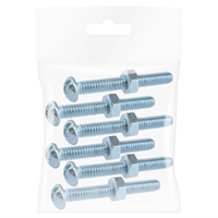 Tornillo Estufa Redondo Con Tuerca 1/4 X 2" 6 Unidades