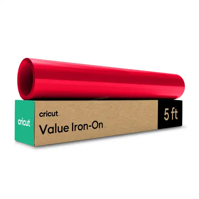Vinil textil Cricut Value Iron-On rojo 12” x 5 ft