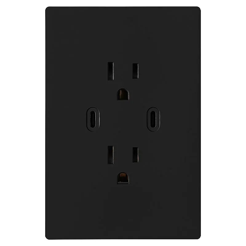 Tomacorriente con USB-C negro Eagle Altiva 125 V Toma: 16 A / USB-C: 3,1 A