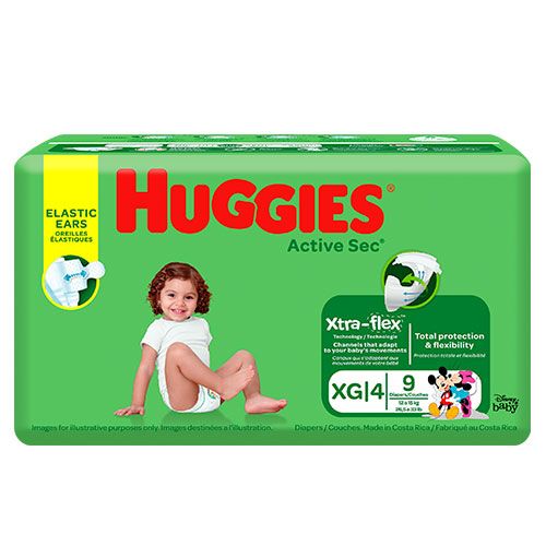 HUGGIES ACT SEC XGDE X 9 UN