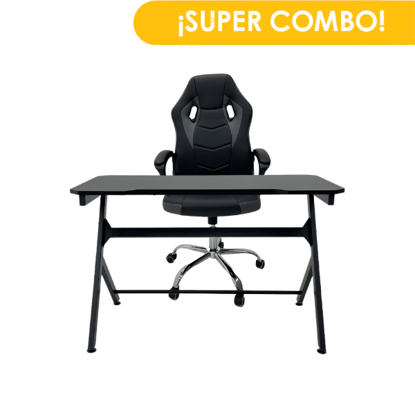 Combo TAIKE Mesa Gamer OM-2187 + Silla Gamer OS-2186