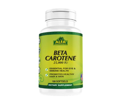 Alfa betacaroteno 25000 IU, 100 Capsulas Blandas