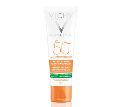 VICHY CAPITAL SOLEIL PROTECTOR SOLAR MATIFICANTE 3 EN 1 SPF50+ 50 ML