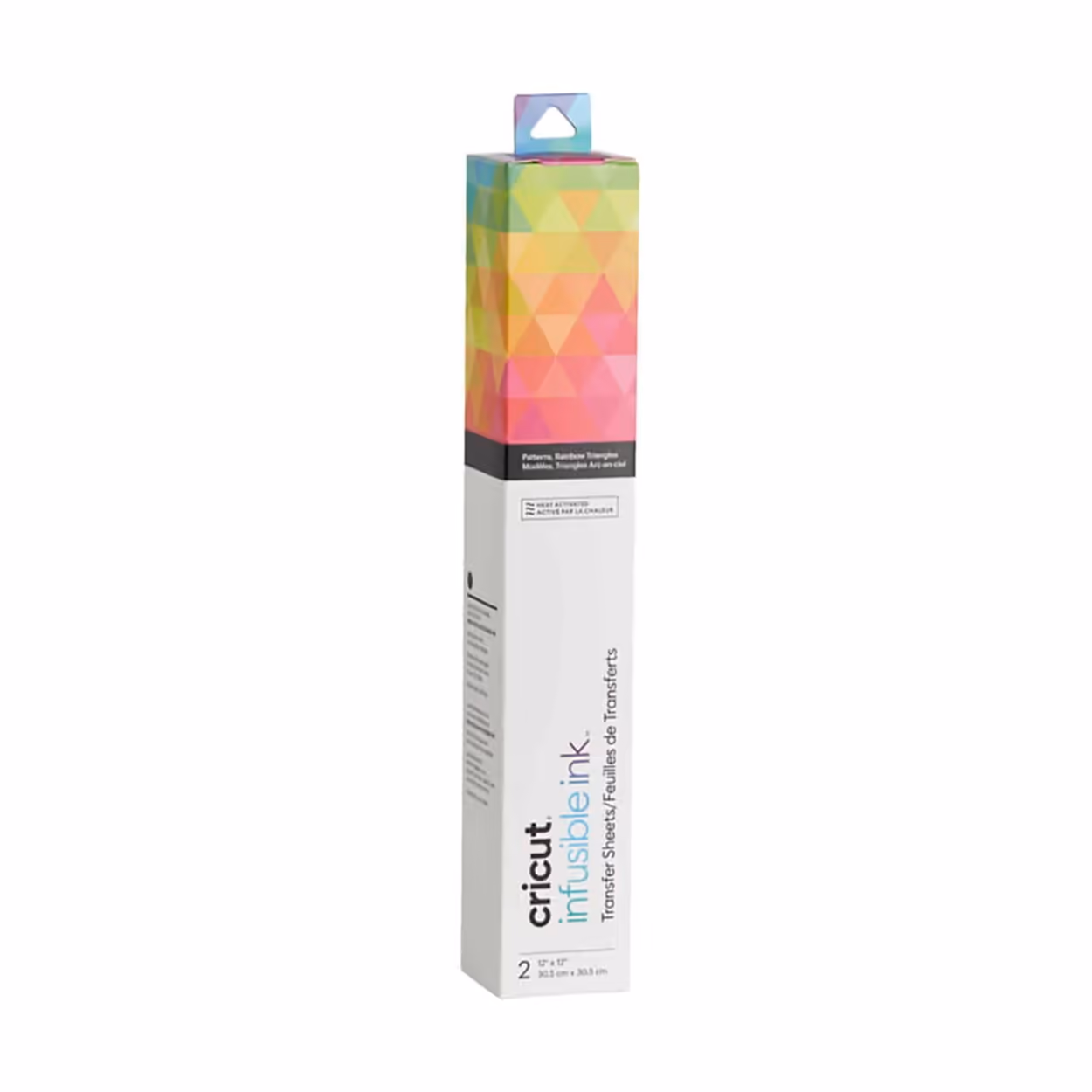 CRICUT HOJA DE TRANSFERENCIA INFUSUBLE INK – TRIANGULOS RAINBOW- 2 HOJAS
