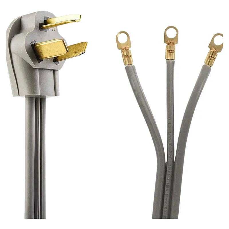 Extensión eléctrica para cocina 10 AWG 1.8 m uso pesado gris