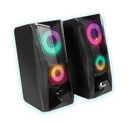 Altavoces Multimedia Estéreo 2.0 Con Luces Led Cableado XTS-130