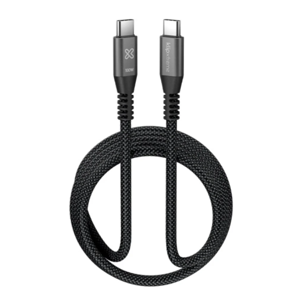 Klip Xtreme Cable USB 2.0 Tipo C a Tipo C 100 W 1.8 Metros, KAC-550-6FT