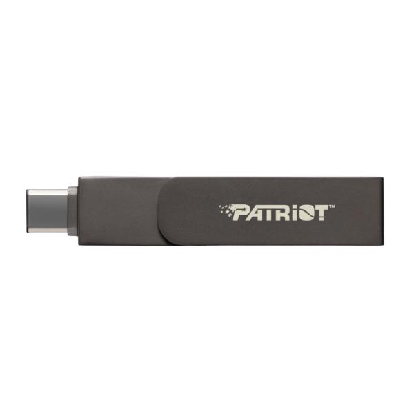 Memoria USB 128GB Patriot Iluxe Stick 3.2 GEN 1 USB-C – Gris Oscuro